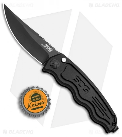 SOG Knives Mini SOG TAC Automatic Knife (3" Black) ST-11 - Image 4