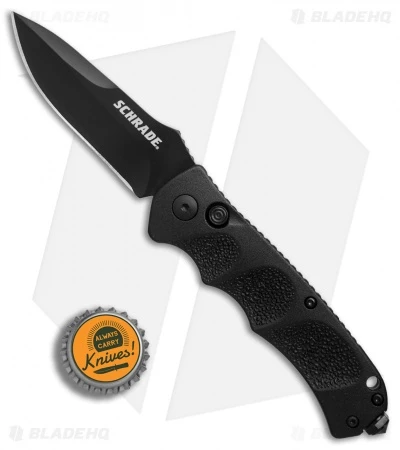 Schrade Extreme Survival Spear Point Automatic Knife (3.25" Black) SC60B - Image 4