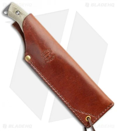 White River Camp Cleaver Fixed Blade Knife Olive Drab Micarta (5.5" SW) - Image 3