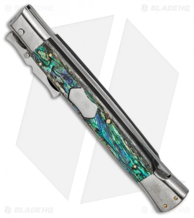AGA Campolin 13" Bat Swinguard Automatic Knife Abalone (5.75" Dagger) - Image 2