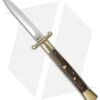 AGA Campolin 13" Swinguard Automatic Knife Brass/Stag Horn (5.75" Satin Dagger)
