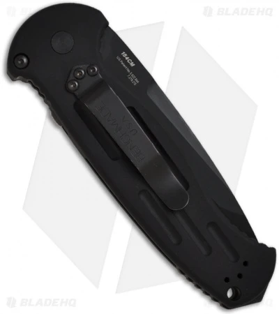 Benchmade 9052SBK AFO II Tanto Automatic Knife (3.56" Black Serr) - Image 2