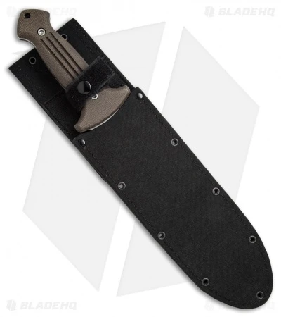 Boker Smatchet 2.1 Fixed Blade Knife OD Green Micarta (4.75" Stonewash) 122578 - Image 2