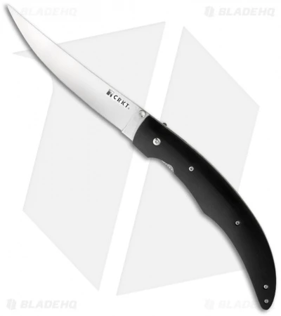 CRKT Surf 'N Turf Liner Lock Knife Black POM (5" Satin) 3080