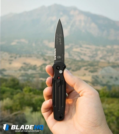Gerber Mini Covert Automatic Knife Black (2.8" Black Serr) 30-000244 - Image 3