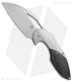 Kizer Isham Megatherium Frame Lock Knife Carbon Fiber (3.6" Stonewash) Ki4502