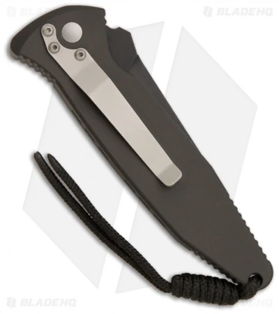 Microtech Mini Socom Tanto Automatic Knife (3.25" Black Plain) 3/99 - Image 2