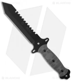 Tops Knives Survival Tactical 7 Knife W/ RMT Micarta (7" Black) SURV-TAC 7 RMT